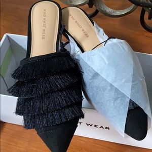 Fringe mules